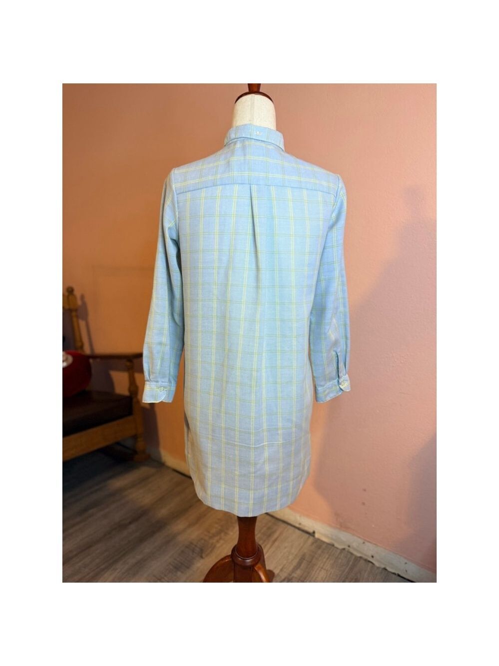 Vintage 1960s Penneys Carol Evans PENN-PREST Plaid Shift Dress - Mod Tunic sz 16 - Picture 6 of 10
